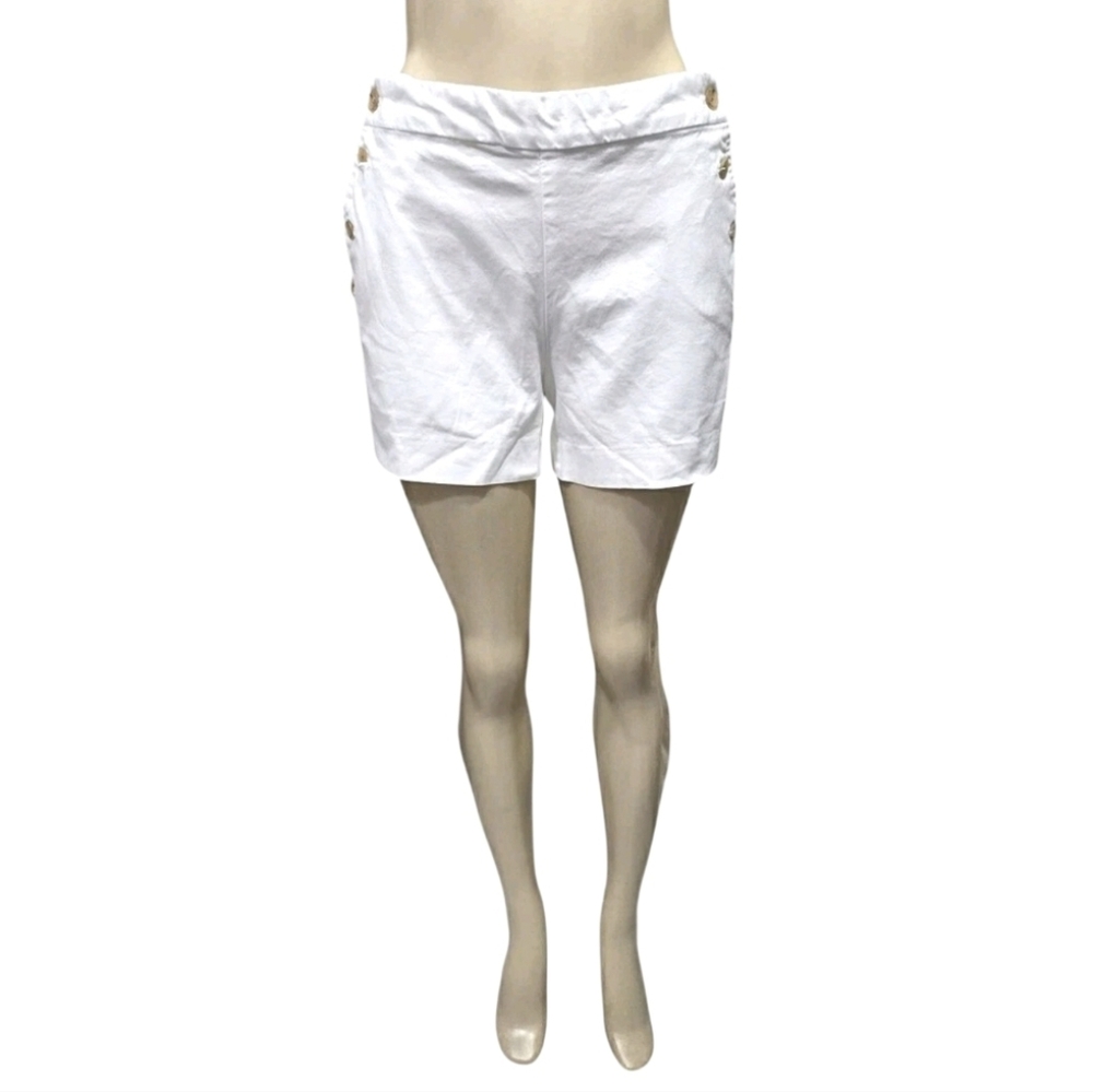 Banana Republic White Striped Shorts Size 6